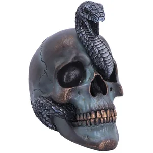 Figurine SERPENTINE FATE GOTHIC SNAKE SKULL  - Nemesis Now Figurine  - 87327