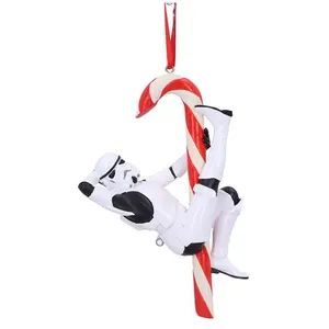 Comparateur de prix : Nemesis Now Boule de Noël Figure d'art Stormtrooper Candy Cane 12 cm