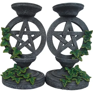 Nemesis Now AGED PENTAGRAM CANDLESTICKS 13.4CM pas cher
