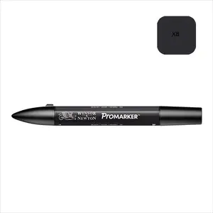 Winsor & Newton Marqueur à alcool double pointe Promarker NoirVendu parscrapmalin