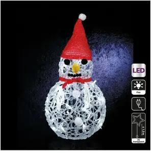Féeric lights & Christmas Bonhomme de neige lumineux blanc pas cher