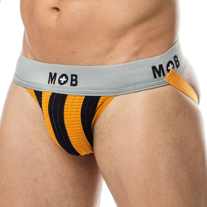 Jockstrap MOB Classic Noir-Orange S pas cher