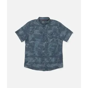Salty Crew Flagship Uv Button Up Shirt bleu M