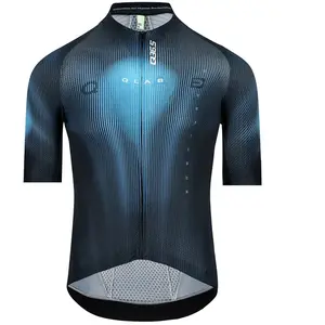 Maillot Q36.5 Gregarius Clima QLAB manches courtes bleu - S pas cher