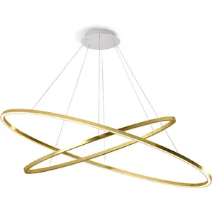 NEMO lampe à suspension ELLISSE DOUBLE (Or anodisé brillant, 2700K - A... pas cher