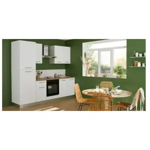 Cuisine complète montée All in Monica blanc L. 255 cm avec électroména... pas cher