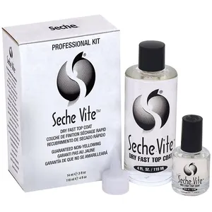 Seche Vite Dry Fast Top Coat 14 ml + Recharge 118 ml, Kit Professionnel pas cher