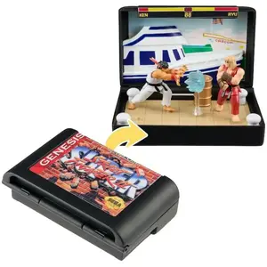MNS Console Heroes Sega Mega Drive Street Fighter II Ken Stage Diorama pas cher