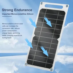 Panneau Solaire - MOOHOP - 6W - Étanche IP65 - Portable - Chargeur Mobile pour Camping-Car et BateauVendu parcdiscount