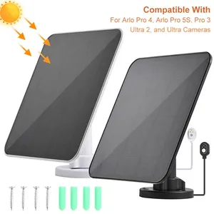 MOOHOP 2PCS-Panneau solaire-pour camera de surveillance solaire Arlo Pro 4, Arlo Pro 5S, Pro 3, Ultra 2 et Ultra,câble de charge 3 m,IP65Vendu parcdiscount