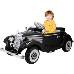 Comparateur de prix : Voiture électrique rétro pour enfants - ORYXEARTH - Noir - Batterie 12...