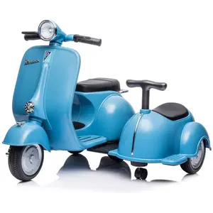 Vespa scooter moto électrique double pour enfants - ORYXEARTH - Bleu -... pas cher