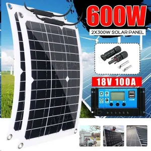KEPEAK 2 pcs 300 W 18 V Panneau Solaire Panneau Solaire Chargeur USB K...Vendu parcdiscount