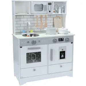 ORYXEARTH Cuisine Enfant Multifonctionnelle 5 en 1 Homemiyn 60x29x80.5cm - Bois ... pas cher