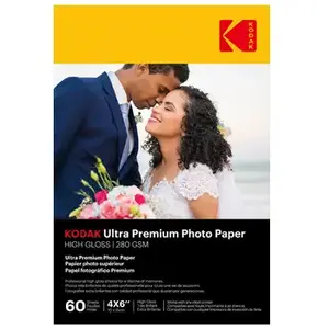 Comparateur de prix : Papier photo d'impression supérieur Kodak Ultra 10 x 15cm 60 feuilles
