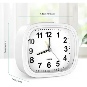 Mini Réveil Maison Chromé Fisura – Sans Tic-Tac, Alarme Puissante, Design Oiseau, Pile AA