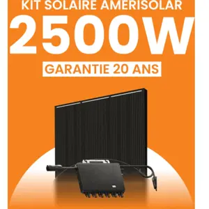Kit solaire  2500Wc Amerisolar - Micro-onduleur TSUN