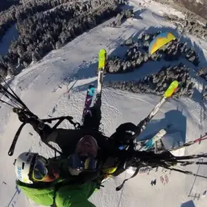 Baptême en Parapente à Ski à Méribel pas cher