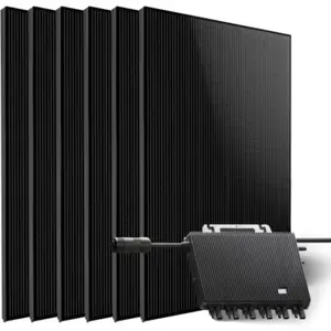 Kit Solaire  2250W Amerisolar 375 Wc Full Black + Micro-onduleur TSUN ...