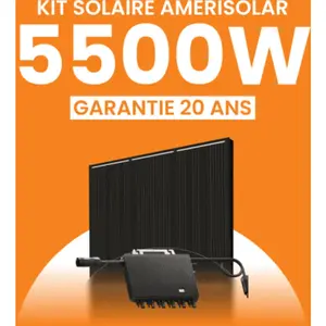 Kit solaire  5500Wc Amerisolar - Micro-onduleur TSUN