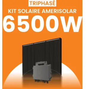 Kit solaire triphasé 6500W Amerisolar 500Wc   Micro-onduleur APSYSTEMS...