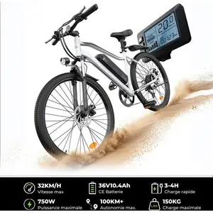 U4 Vélo Électrique Pliant - Batterie Amovible - EB3 MBT Blanc