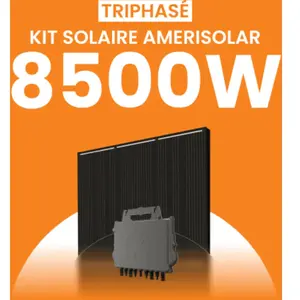Kit solaire triphasé 8500W Amerisolar 500Wc   Micro-onduleur APSYSTEMS...
