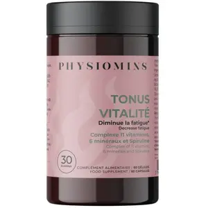 Physiomins - Tonus Vitalité Diminue La Fatigue 60 Gélules pas cher