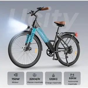 U2 Vélo Électrique Ville Femme et Homme - Ucity Noir