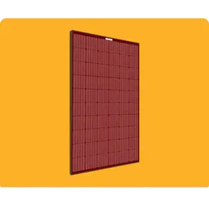 Panneau solaire Norwatt 415 Wc rouge - intégration en toiture tuile