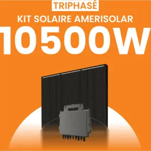 Kit solaire triphasé 10500W Amerisolar 500Wc   Micro-onduleur APSYSTEM...
