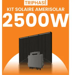 Kit solaire triphasé 2500W Amerisolar 500Wc   Micro-onduleur APSYSTEMS...