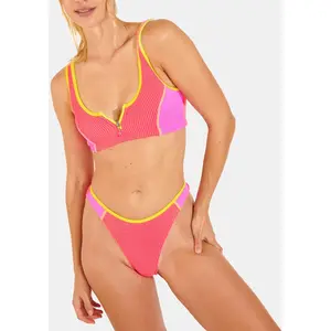 Maillot de bain 2 pièces fluo BONGOPICA POPMIX  pas cher