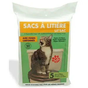 Sacs à litière pour chat avec fond cartonné - Lit'sac GM pas cher