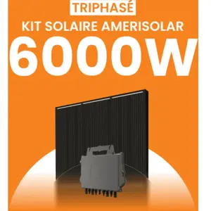 Kit solaire triphasé 6000W Amerisolar 500Wc   Micro-onduleur APSYSTEMS...