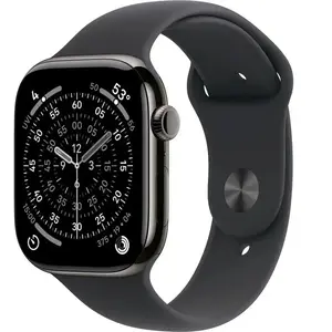 Apple Watch (2025) GPS + Cellular 46 mm - Titane Ardoise - Bracelet sp... pas cher