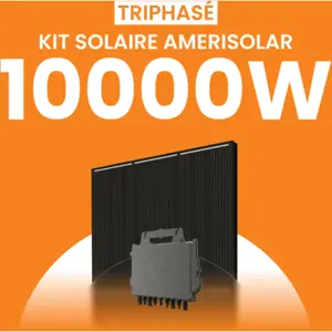 Kit solaire triphasé 10000W Amerisolar 500Wc   Micro-onduleur APSYSTEM...