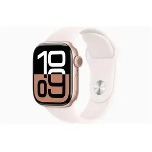 Apple Watch Series 10 (2024) GPS 42 mm - Aluminium Or rose - Bracelet ... pas cher