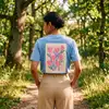 Image de Beauséjour - T-shirt en coton Paris En fleurs bright blue XS