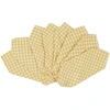 Image de Casa - 8 Serviettes de table Washed Cotton Vichy ananas - 43x43 cm OS