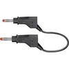Image de Stäubli XZG425/SIL Sicherheits-Messleitung [Lamellenprise mâle 4mm - Lamellenprise mâle 4 mm] 0.50m Schwa