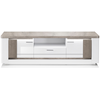 Image de Meuble TV BELLARIA coloris blanc/chêne gris