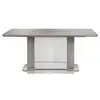 Image de Table 180 cm avec allonge BELLARIA coloris blanc/chêne gris