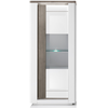 Image de Vitrine 1 porte BELLARIA coloris blanc/chêne gris