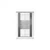 Image de Vitrine 2 portes BELLARIA coloris blanc/chêne gris