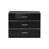 Image de Commode 3 tiroirs GLOSSY coloris noir