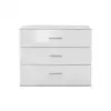 Image de Commode 3 tiroirs GLOSSY coloris blanc