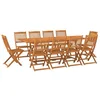 Image de Helloshop26 Mobilier à dîner de Jardin 11 pièces Bois d'acacia Massif 02_0014734