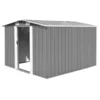 Image de Abri de Jardin cabane cabanon Maison de Stockage Remise extérieur Hangar Outils Robuste 257 x 298 x 178 cm métal Gris 02_0022163