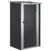 Image de Abri de Jardin cabane cabanon Maison de Stockage Remise extérieur Hangar Outils Robuste 118,5 x 97 x 209,5 cm Acier galvanisé Anthracite 02_0022180